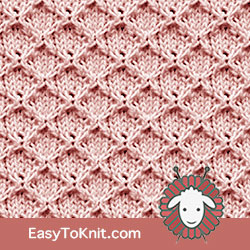 Twist Cable 16: Diamond Grid | Easy to knit #knittingstitches #knittingpattern