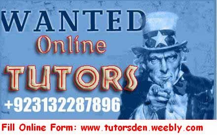 Online tutor, Online Teacher, Vacancies, Home Tutor, School Teacher, Tuition, Teacher, Education