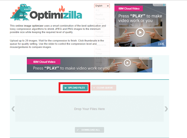 Image result for ‫موقع Optimizilla لتصغير حجم الصور مع الحفاظ على جودتها‬‎