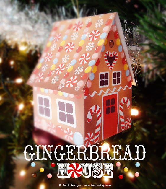 Paper Gingerbread House Printable
