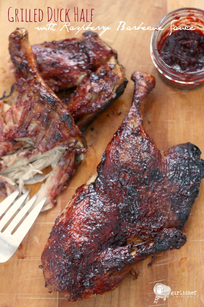 Grilled Duck Half w/ Raspberry Barbecue Sauce All Roads Lead to the