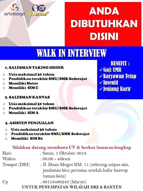 Lowongan Arta Boga Cemerlang Serangid