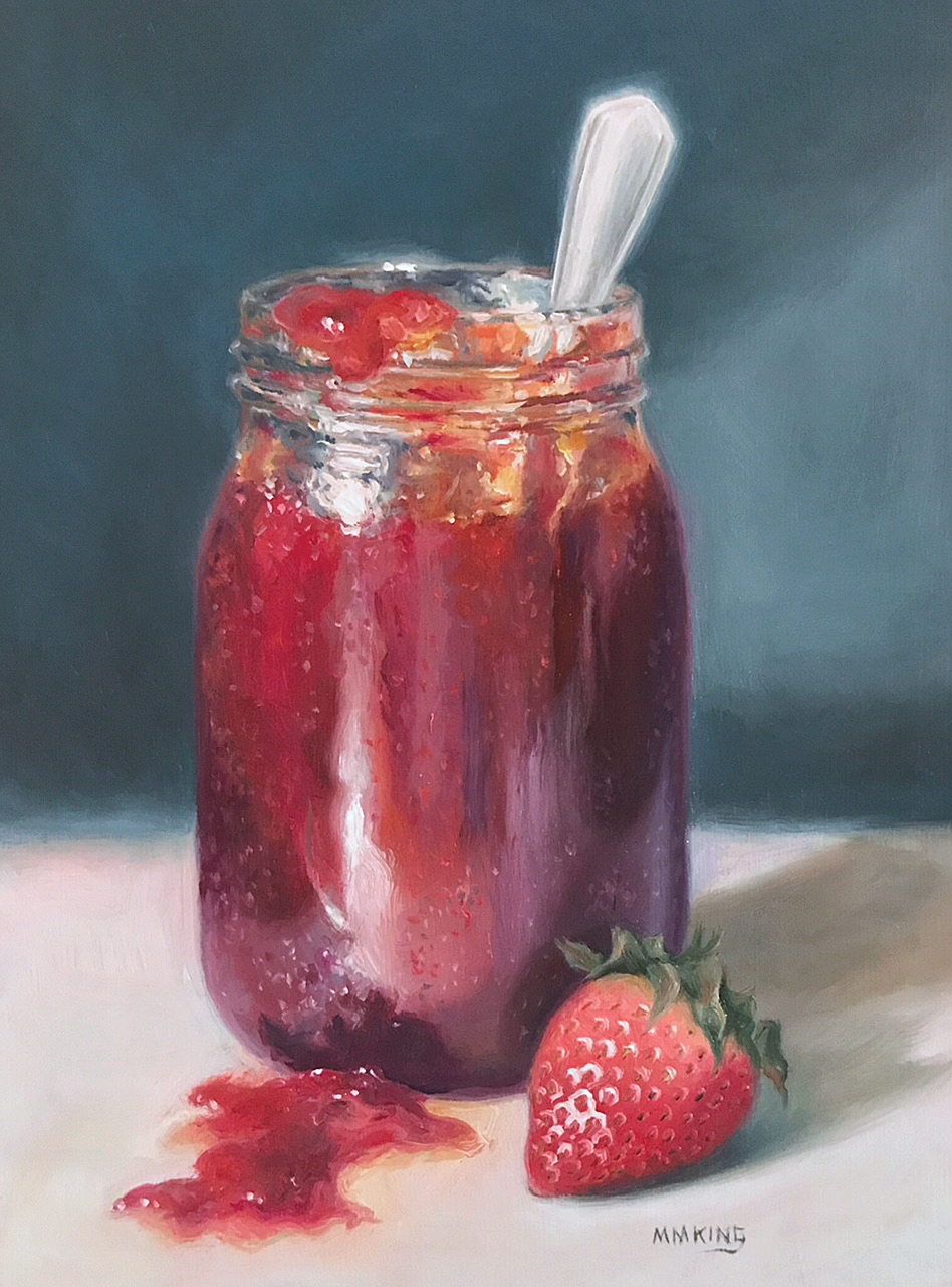 Small Oil Paintings Strawberry Jam SOLD