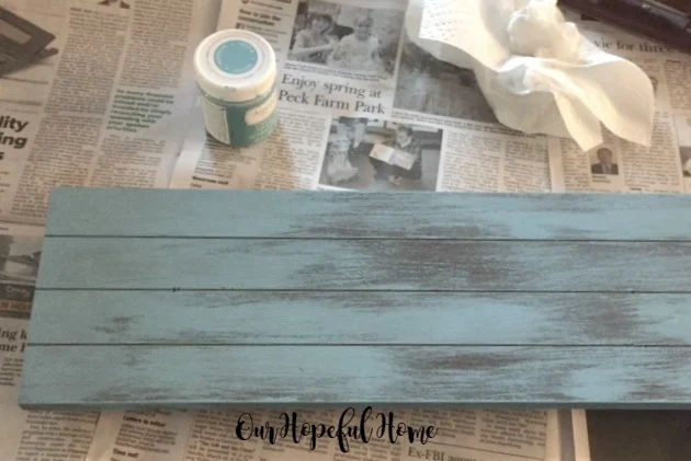 Americana Decor Chalky Finish Paint in Escape rustic sign