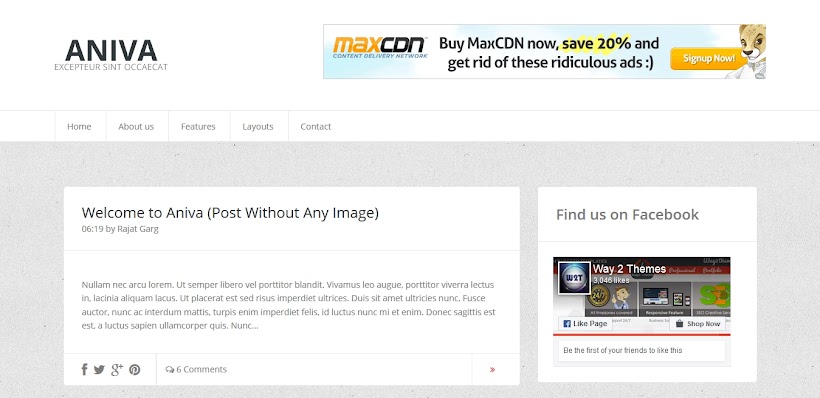 Aniva Free Blogger Template