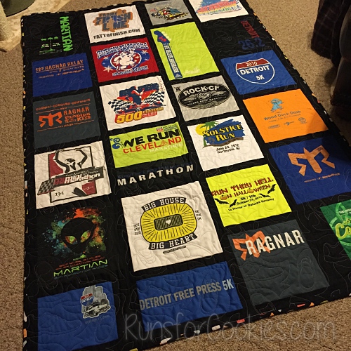 Runs for Cookies: My race shirt quilt!