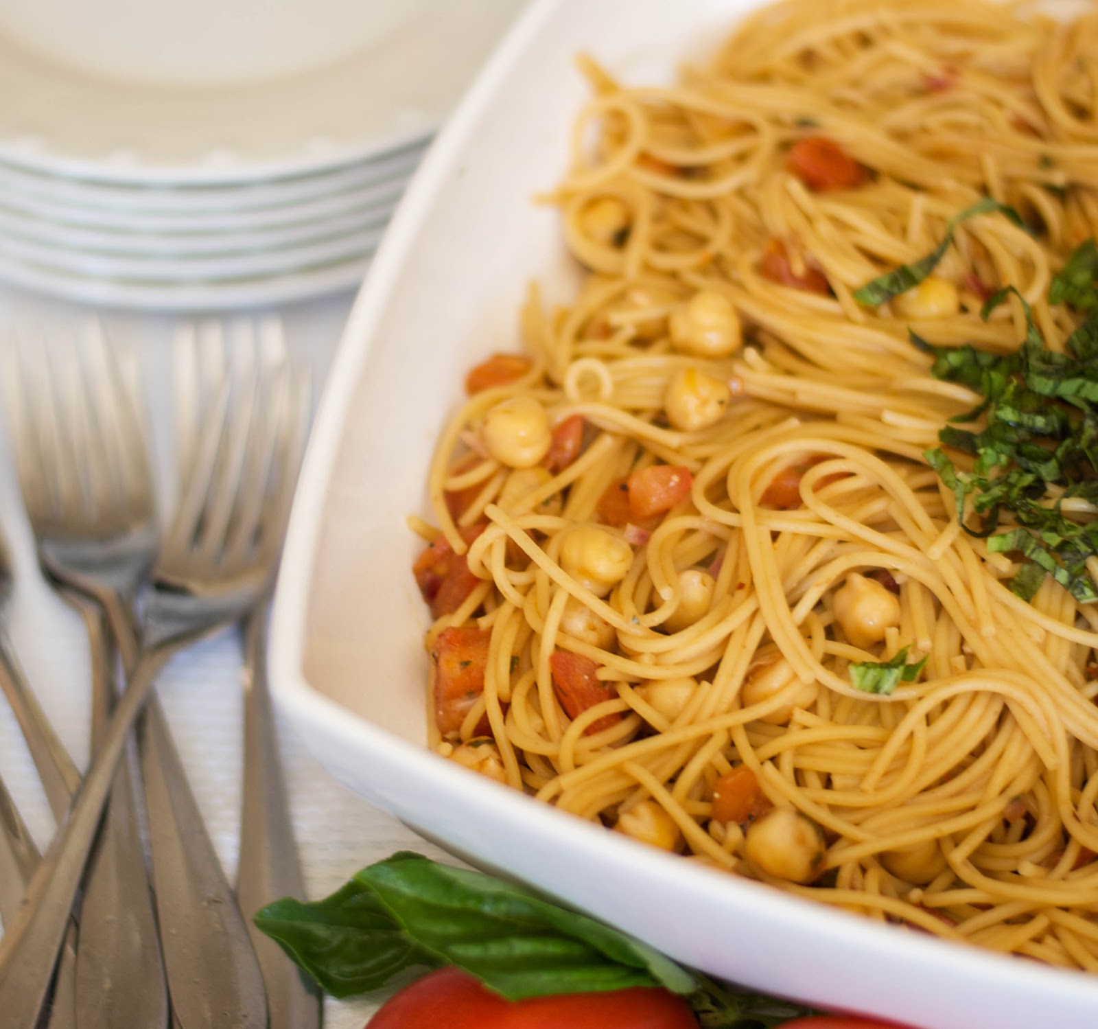 Carrie&amp;#39;s Experimental Kitchen: Whole Grain Spaghetti with Bruschetta ...