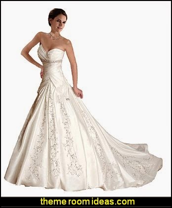 White Ivory Sweetheart Wedding Dress Bride Gown