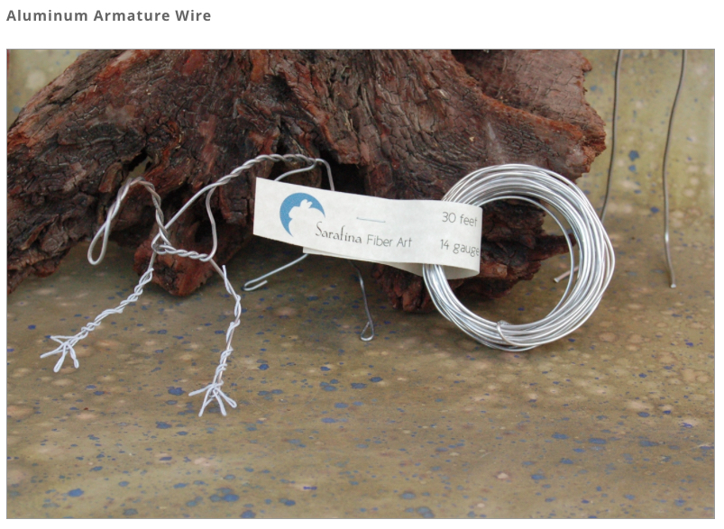 Sarafina Fiber Art Using Wire in Needle Felting