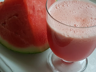 vattenmelon och kokosjuice