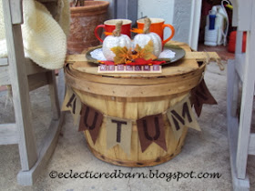 Eclectic Red Barn: Autumn banner on basket