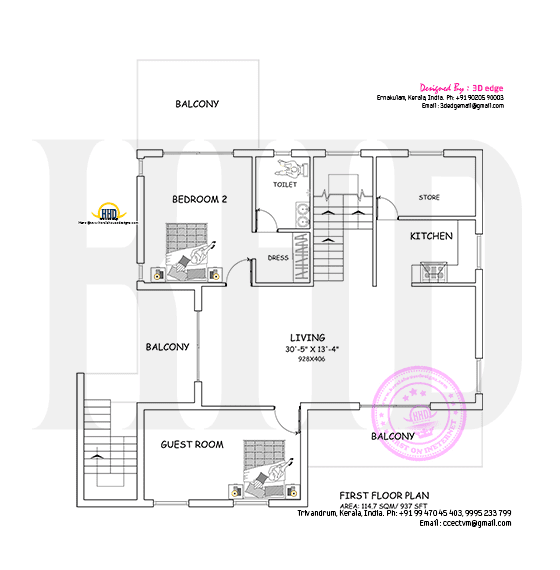 First floor plan First floor plan