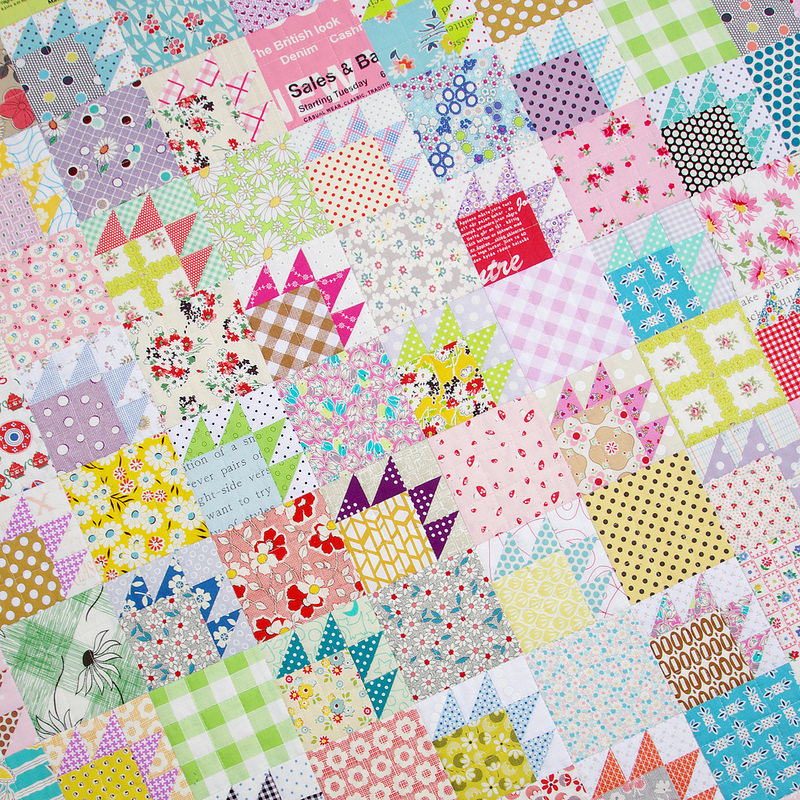 Scrappy Bear Paw Quilt | Red Pepper Quilts 2015