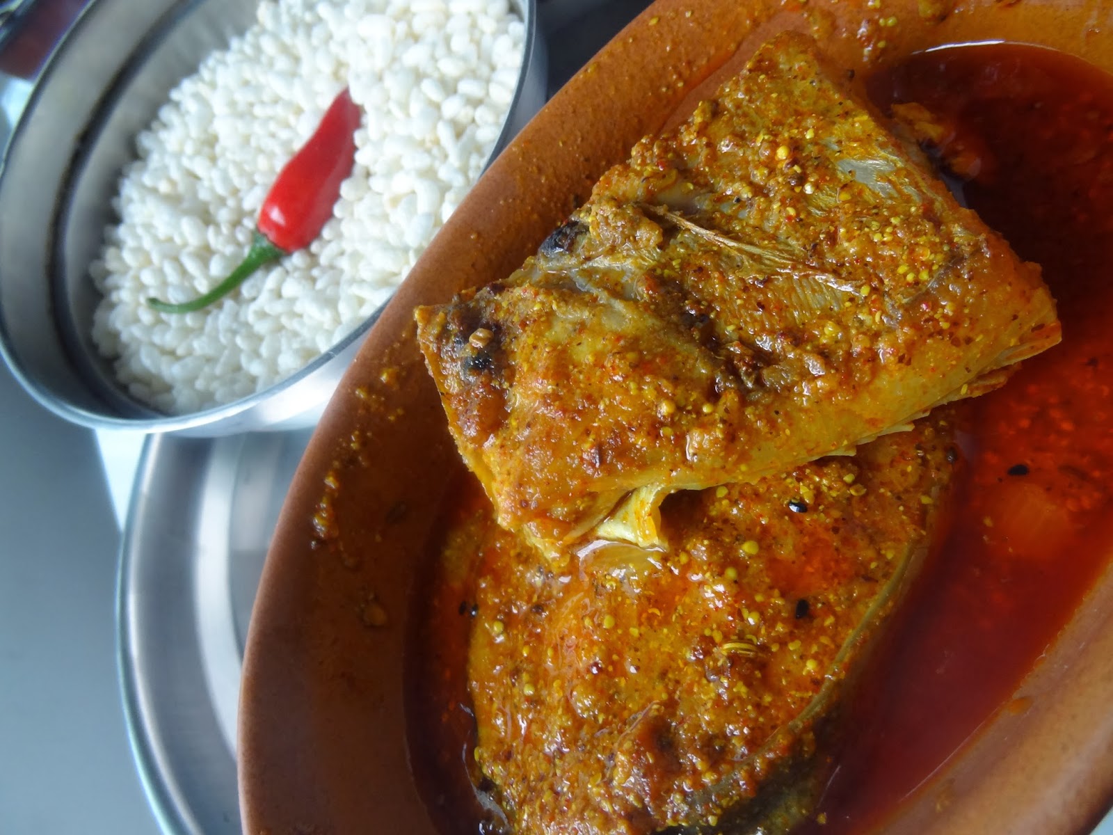Culinarily Yours... Aar Maacher Jhaal Catfish in a spicy mustard gravy