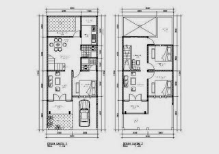 5 contoh denah rumah minimalis 2 lantai tipe 72 terbaik