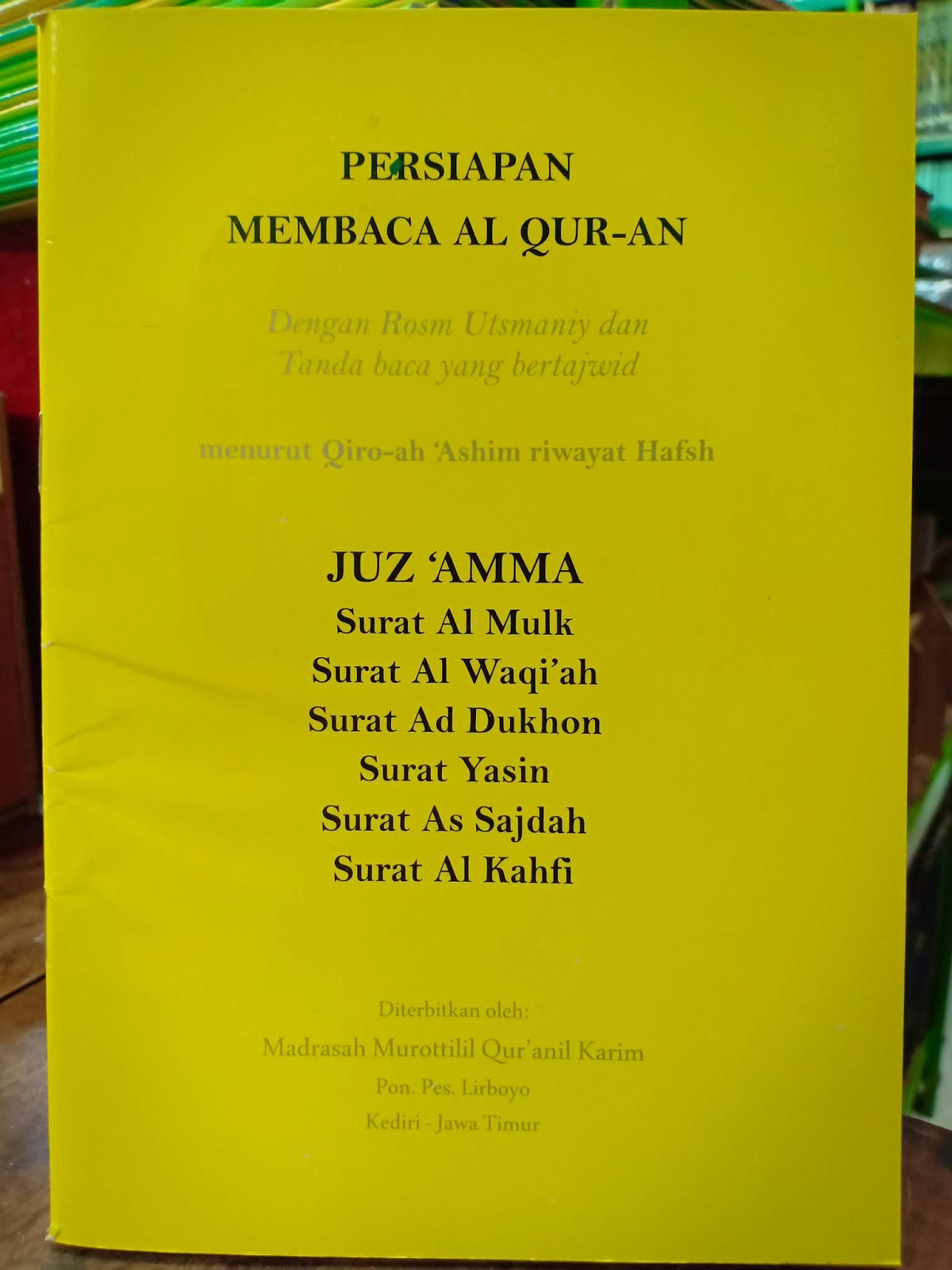 Buku Persiapan Membaca Al Qur An