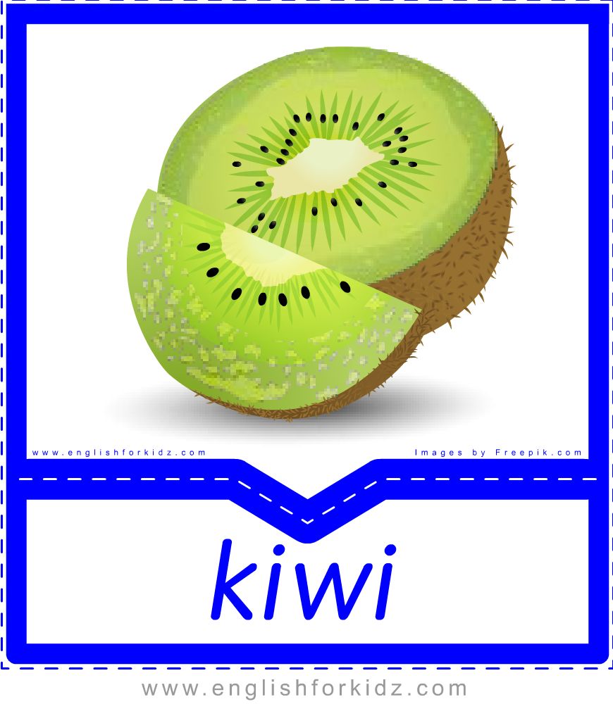 English for Kids Step by Step Fruits & Vegetables Flashcards. Part 3.