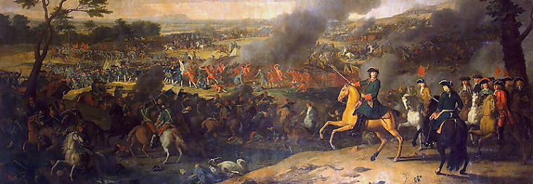 A battle scene during the Great Northern War 1700 - 1721