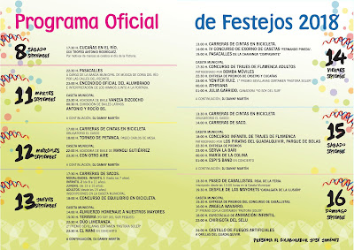 PROGRAMACIÓN DE LA FERIA DE CORIA DEL RÍO 2018