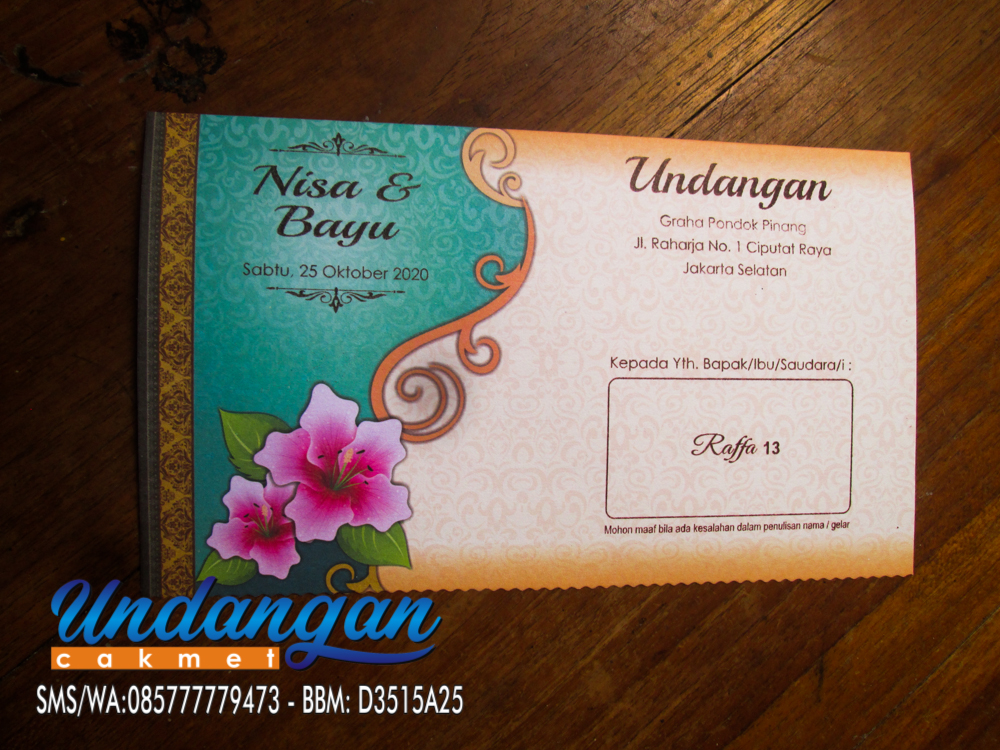 Undangan Cakmet Undangan Murah Raffa 13