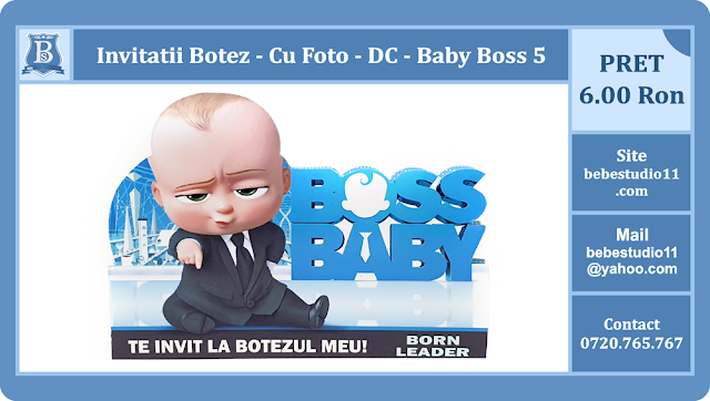 invitatii botez baby boss