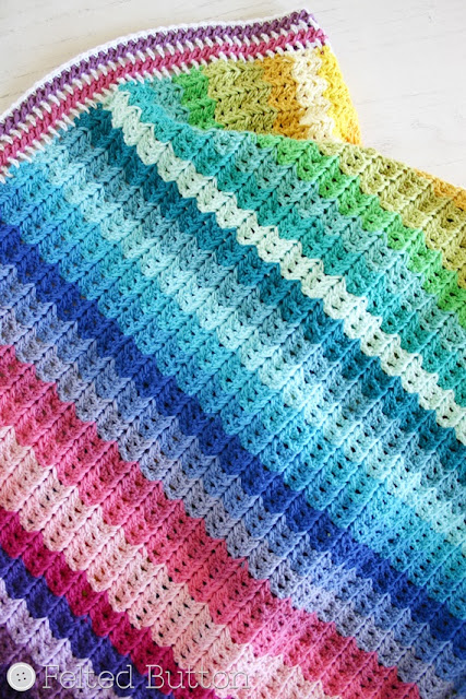 Illuminations Blanket Crochet Pattern by Susan Carlson of Felted Button