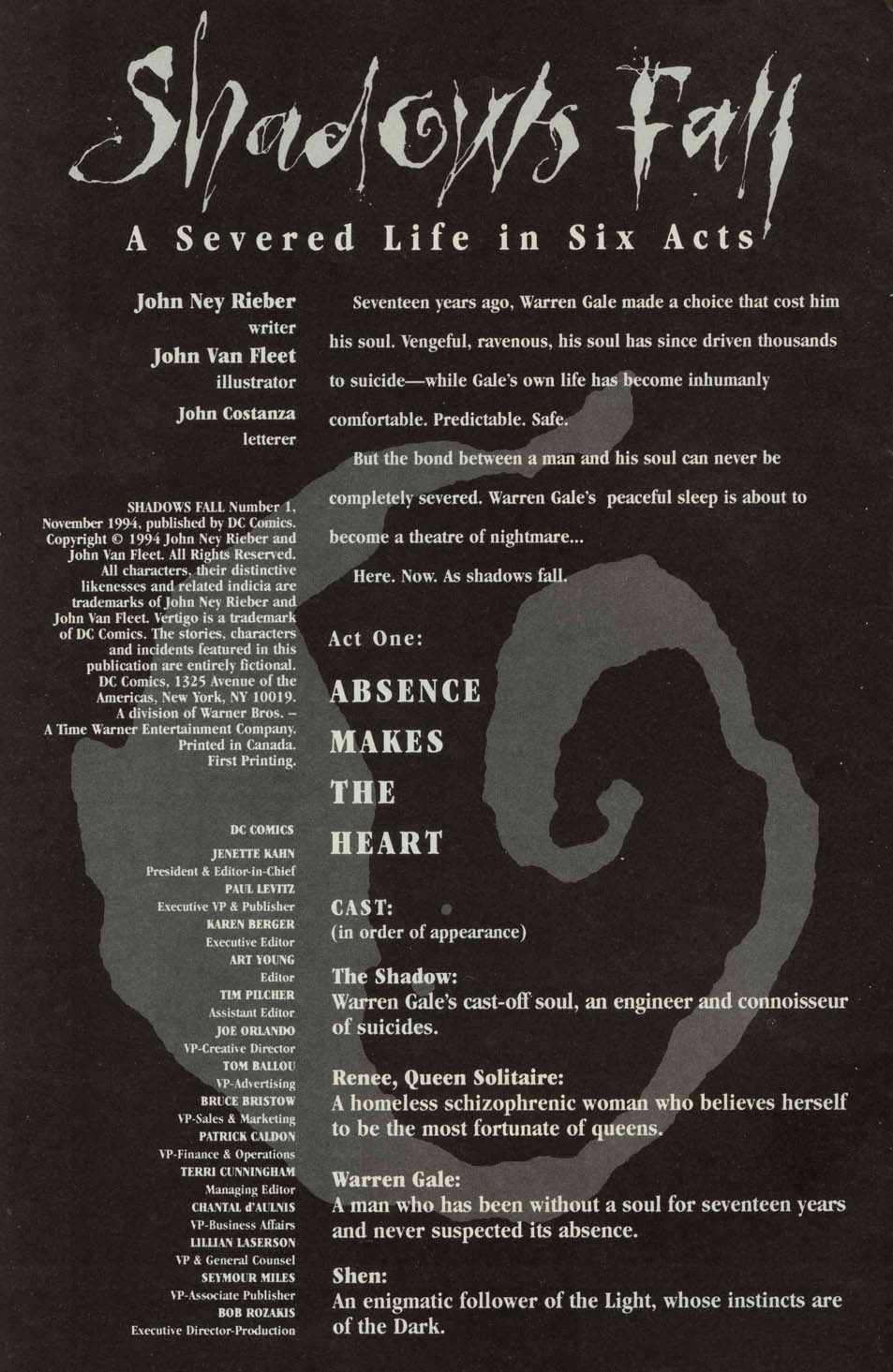 Read online Shadows Fall comic -  Issue #1 - 2