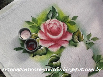 rosa passo a passo pintura em tecido