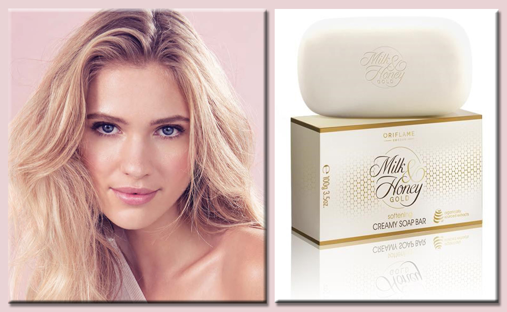ORIFLAME Milk & Honey Gold Softening Creamy Soap Bar Garda Remaja