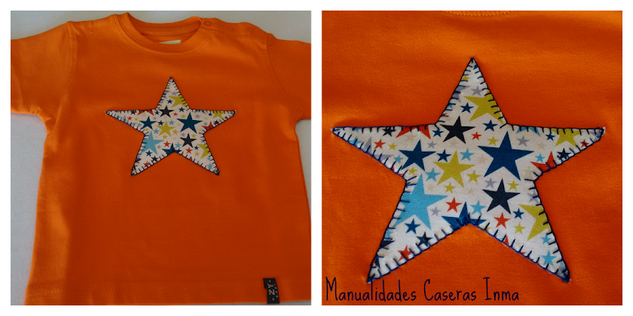 Manualidades Caseras Inma Camiseta naranja de niño 