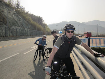 Heading over the bridge, on our way to the ferry