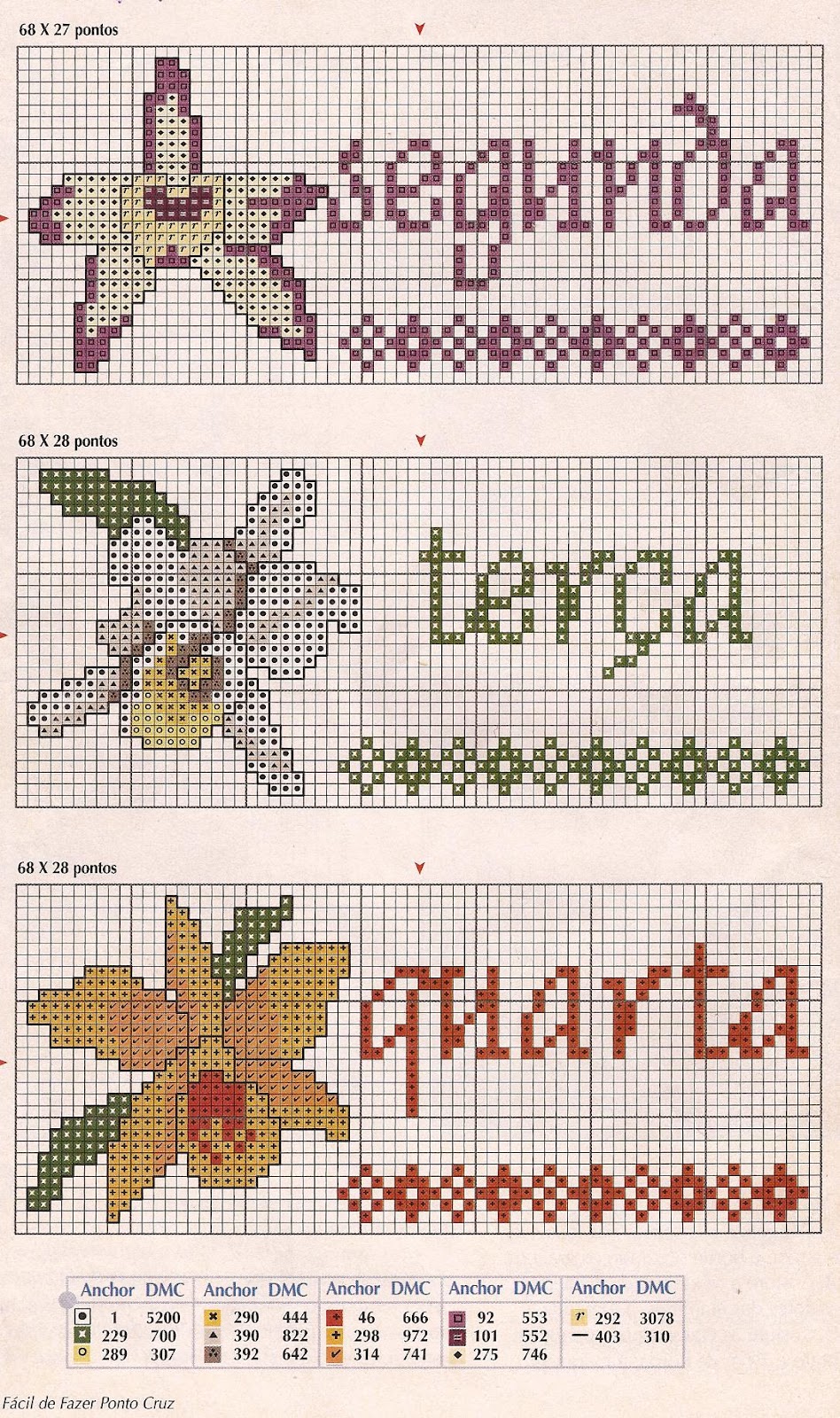 Orquídeas Em Ponto Cruz Arte em ponto cruz e crochê: Orquídeas
