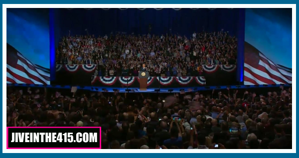 The President addresses supporters 11/07/2012.