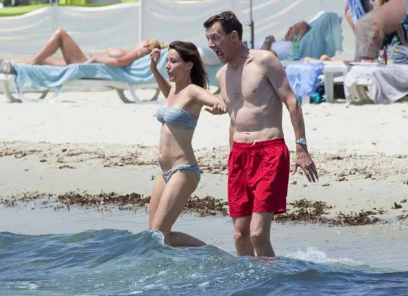 A holiday photo of Prince Joachim of Denmark and his wife Princess Marie taken in Saint-Tropez in south of France,