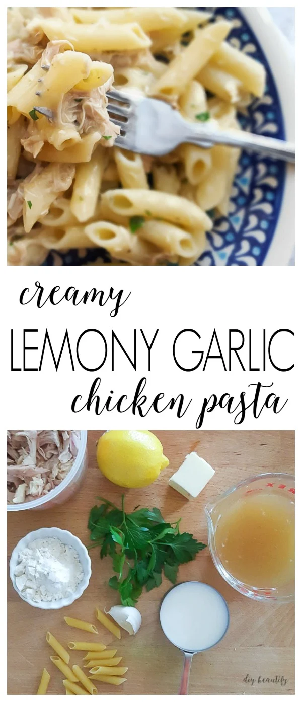 creamy lemon garlic chicken pasta