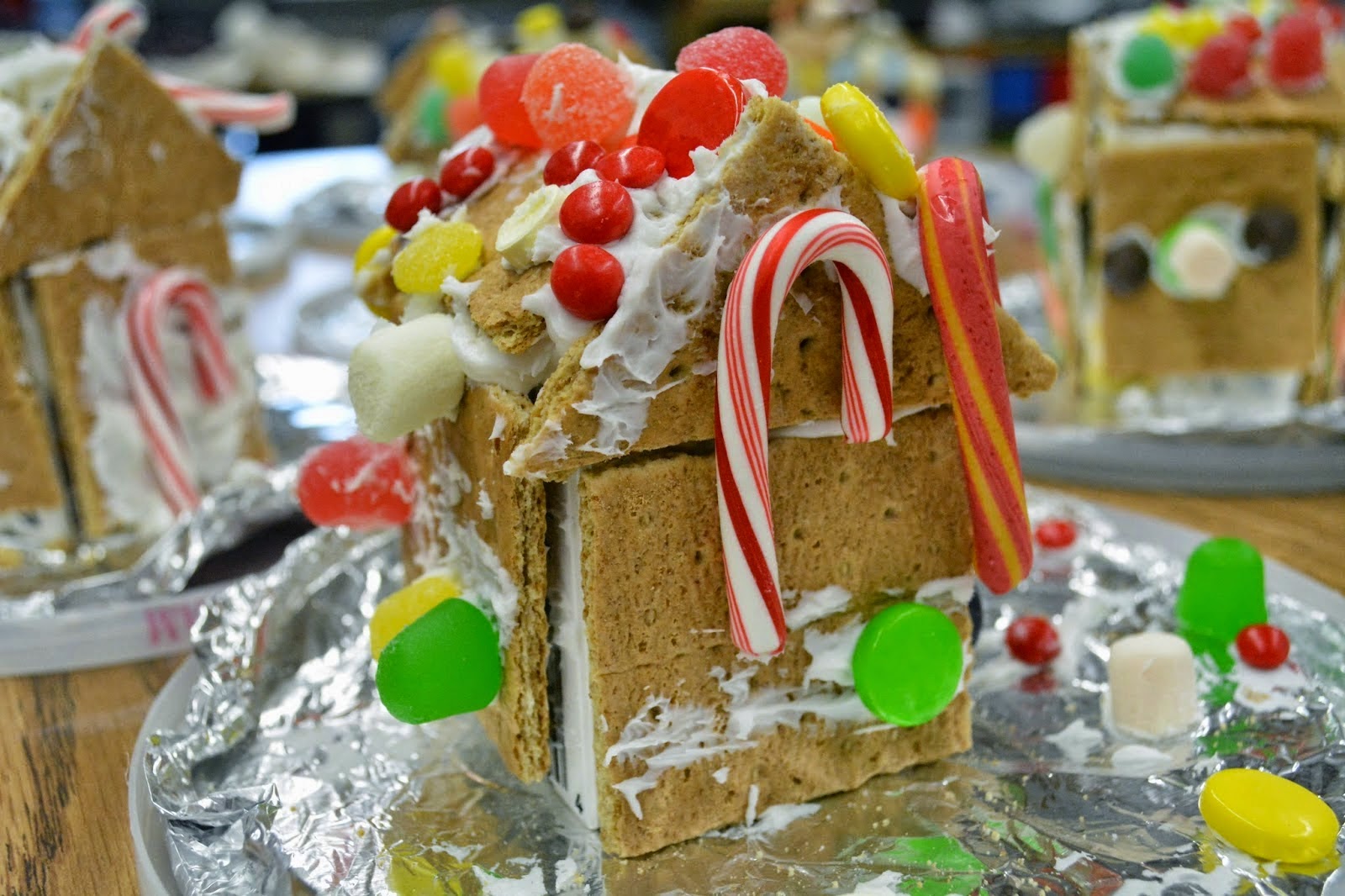 Teacher Designs Milk Carton Gingerbread Houses