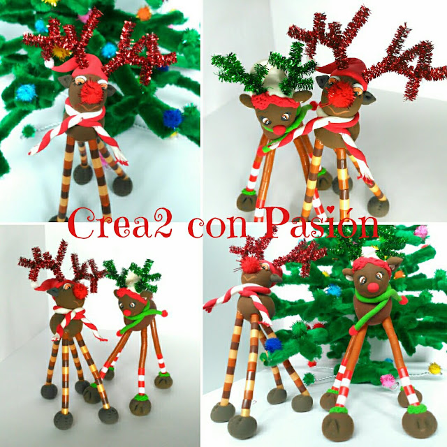 Renos-modelados-pasta-ligera-para-Navidad-Crea2-con-Pasión