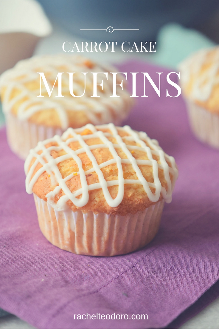 Carrot Cake Muffins With Cream Cheese Glaze