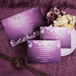 Cheap Purple Wedding Invitations
