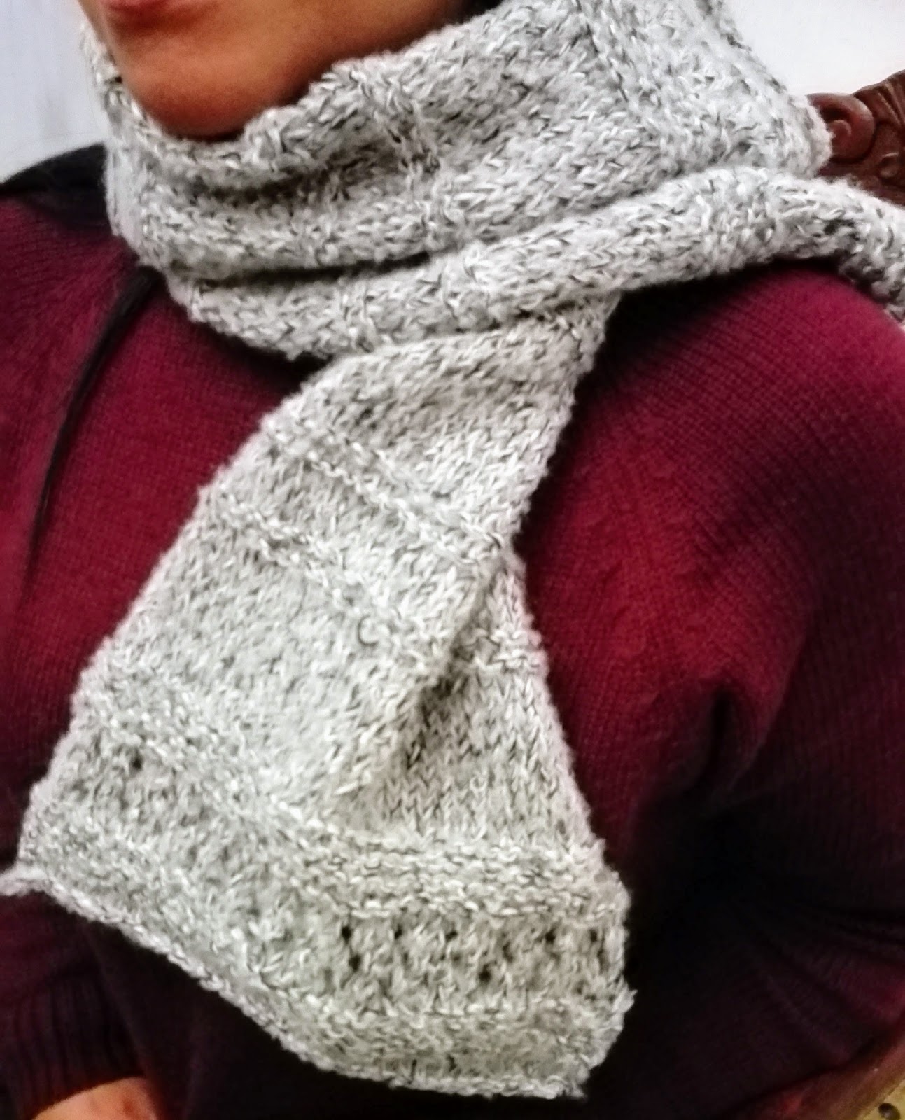 Una Sciarpa Punti A Maglia Per Scaldacollo Sciarpa Scaldacollo Ai