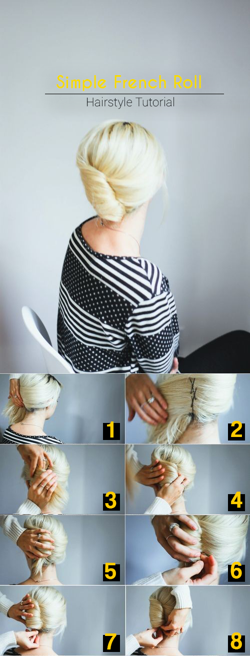 Simple French Roll Hairstyle Tutorial - Motivational Trends
