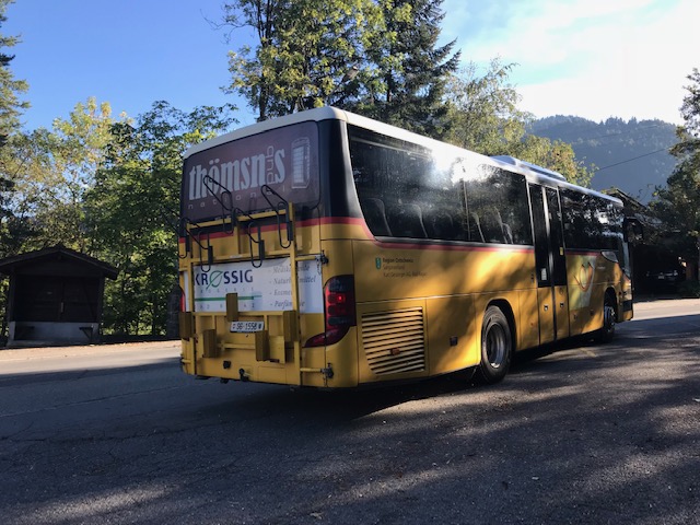 スイスのバス　ポストバス