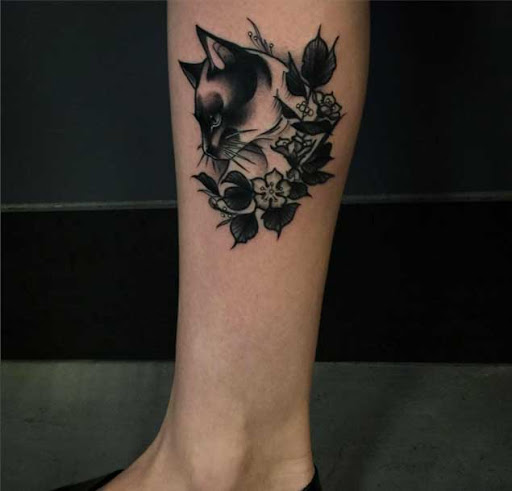 Blackwork gato siamese