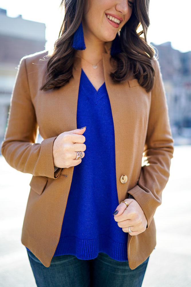 Krista Robertson, Covering the Bases,Travel Blog, NYC Blog, Preppy Blog, Style, Fashion, Fashion Blog, Travel, NYC, Chelsea, J.Crew, Spring Looks, Blue Sweaters, Casual Looks, Nude Heels, Preppy Style, NYC Street Style