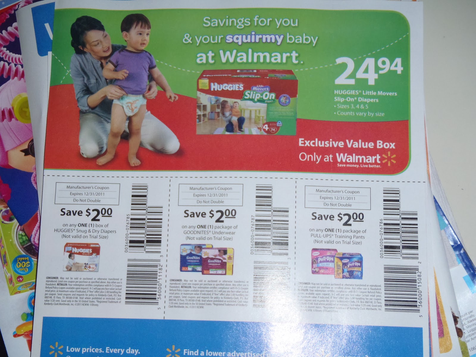 BeaDandelion Diaper coupons on the Walmart ad