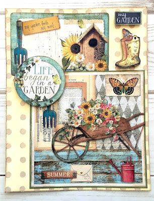 Stamperia Garden Collection Journal, The Funkie Junkie Boutique, Tutorial, Maggi Harding Journal - Garden by Stamperia