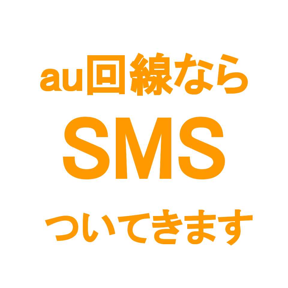 au回線データーSIMはSMSがついてくる