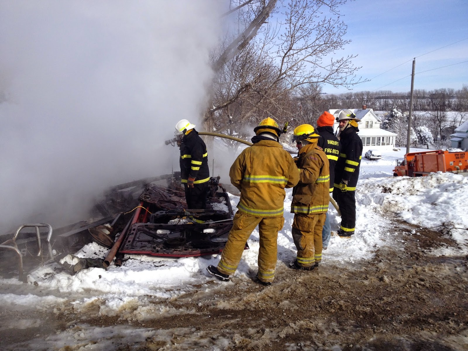 Dr. Cerny's BR Hype Bancroft Fire Department hard at work this morning