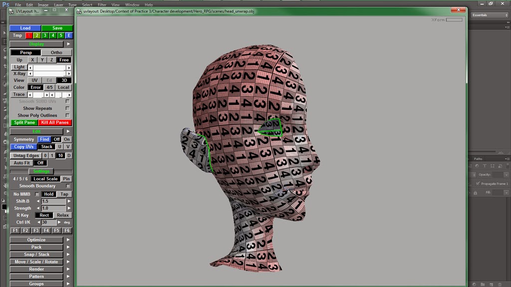 Clover Lawn: UV layout