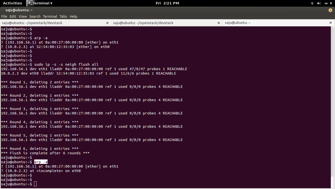 fosshelp How to flush the ARP cache in Linux